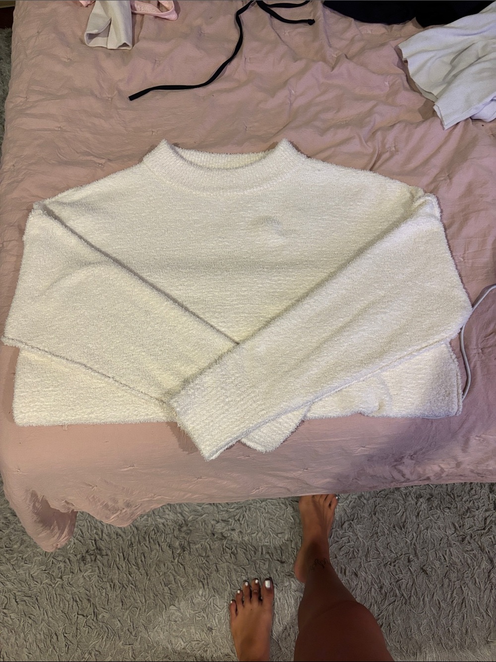 Cozy Plush Cream Loungewear